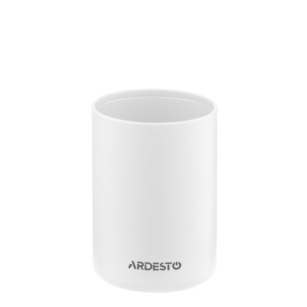 Набір для ванної кмінати Ardesto Minimalism 360мл, 3 предмети, поліпропілен, бамбук, білий
