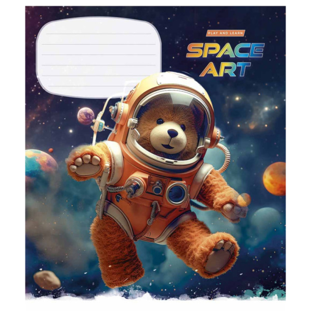 Зошит Школярик Space Art 12 аркушів клітинка (012-3406K)