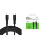 Кабель USB-C > USB-C заряджання/синхронізації Belkin 3м, 240Вт, Type-C, плетений, чорний Кабель USB-C > USB-C заряджання/синхронізації Belkin 3м, 240Вт, Type-C, плетений, чорний