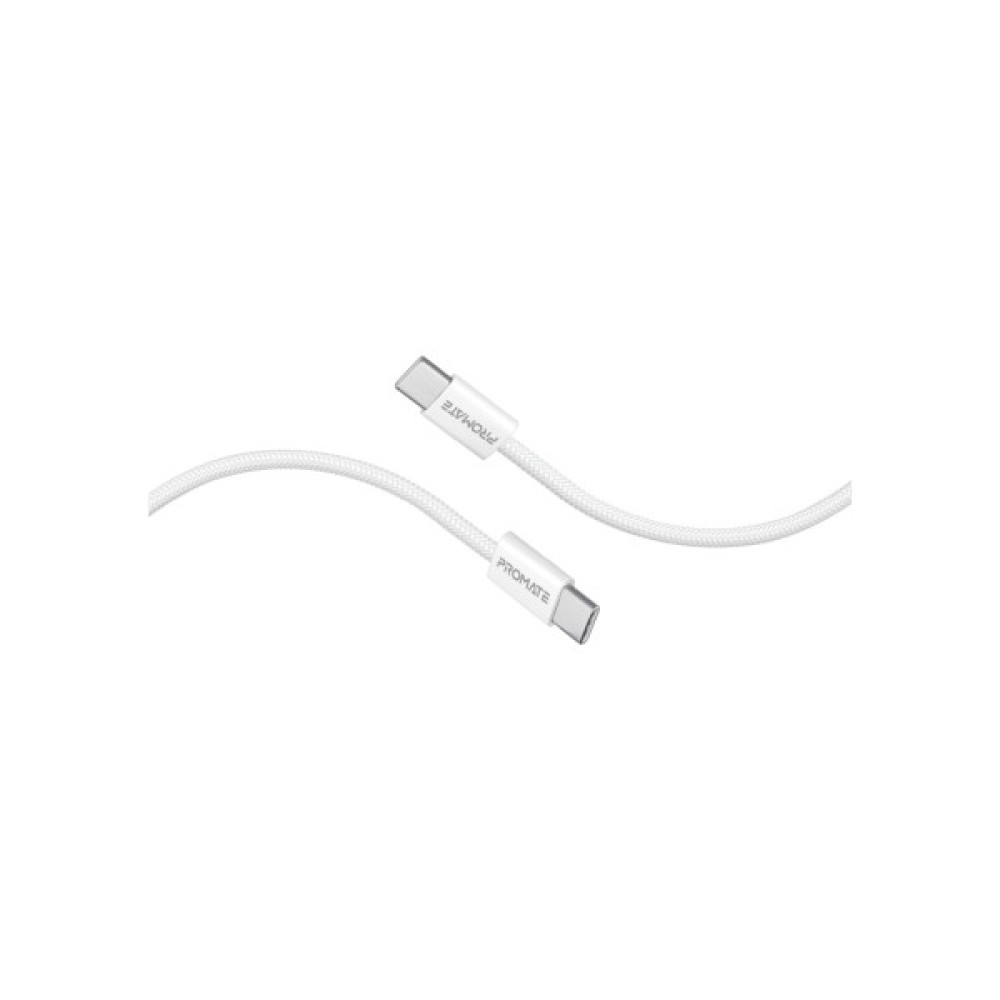 Дата кабель USB-C to USB-C 1.2m Promate (ecoline-cc120.white)