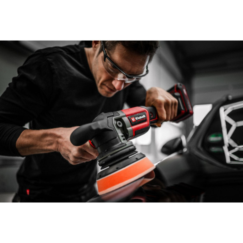 Шліфмашина полірувальна ексцентрікова акумуляторна Einhell Professional CP-EP 18/125 Li BL-Solo 18В 125мм 500-3800об/хв 2.11кг