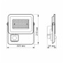 Прожектор Videx LED 50W 5000K з датчиком руху (VL-F2e505W-S) Прожектор Videx LED 50W 5000K з датчиком руху (VL-F2e505W-S)
