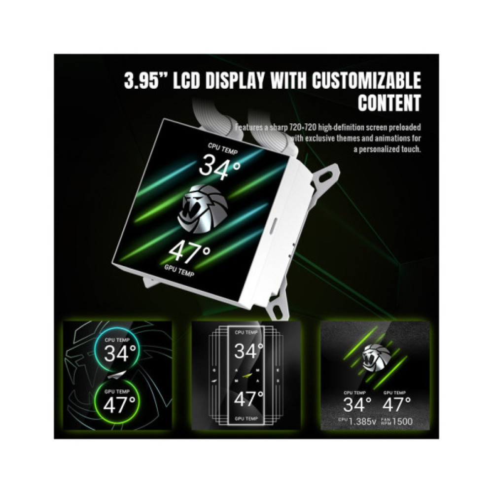 Система рідинного охолодження Gamemax GLACIER 360 LCD WH