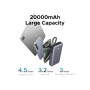 Батарея універсальна Ugreen 20000mAh 45W with Built-in Cable (PB536 55988B)