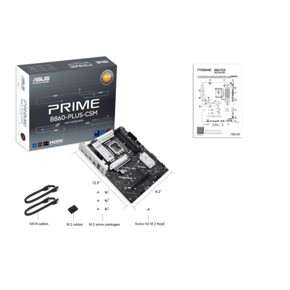 Материнcька плата ASUS PRIME B860-PLUS-CSM s1851 B860 4xDDR5 M.2 DP HDMI ATX
