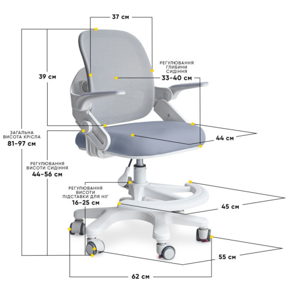 Дитяче крісло Mealux Neo Air Dark Blue (Y-308 DBG)