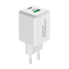 Зарядний пристрій Armorstandart AR372 45W GaN Type-C + USB White (ARM77550)