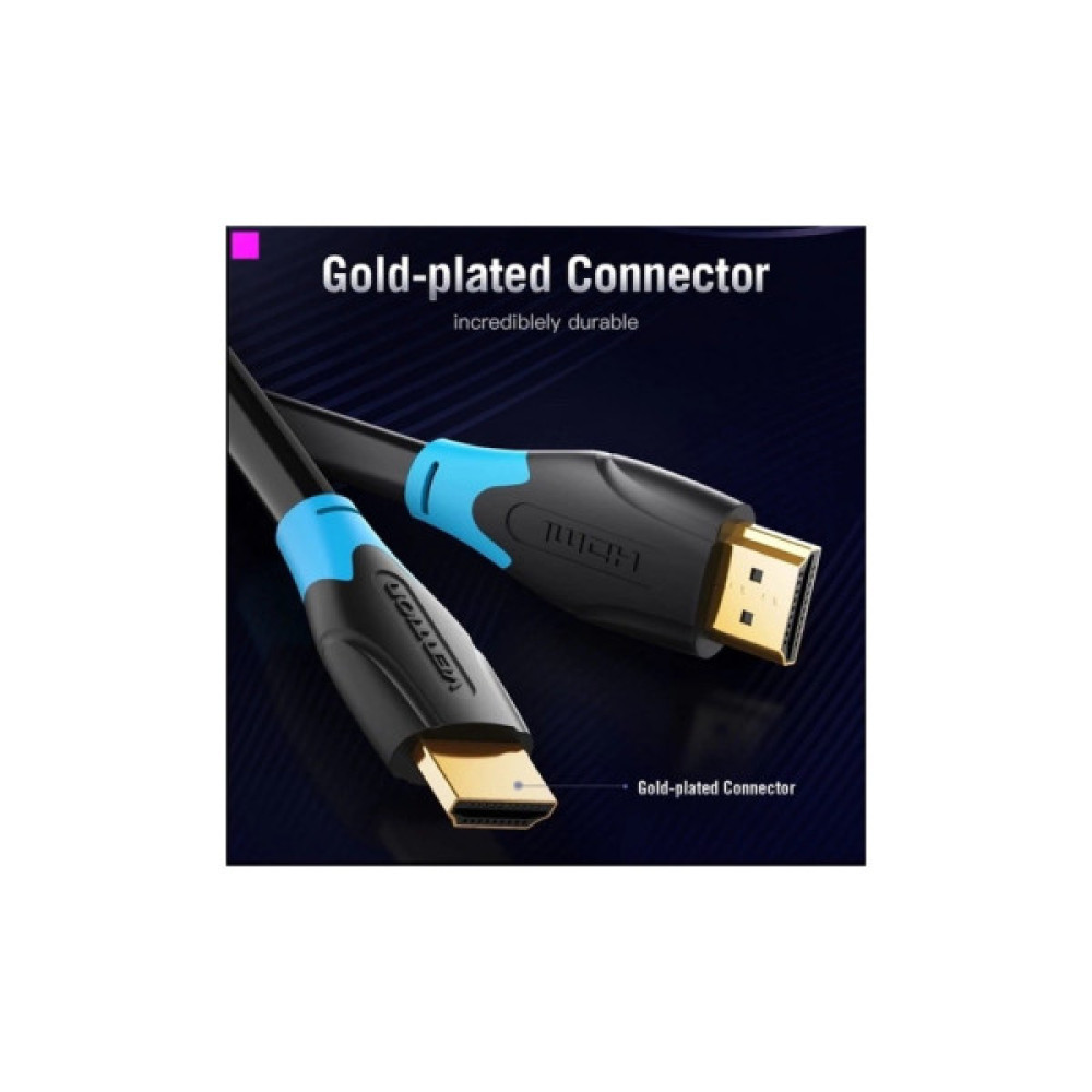 Кабель мультимедійний HDMI M to HDMI M 1.5m black Vention (AACBG)