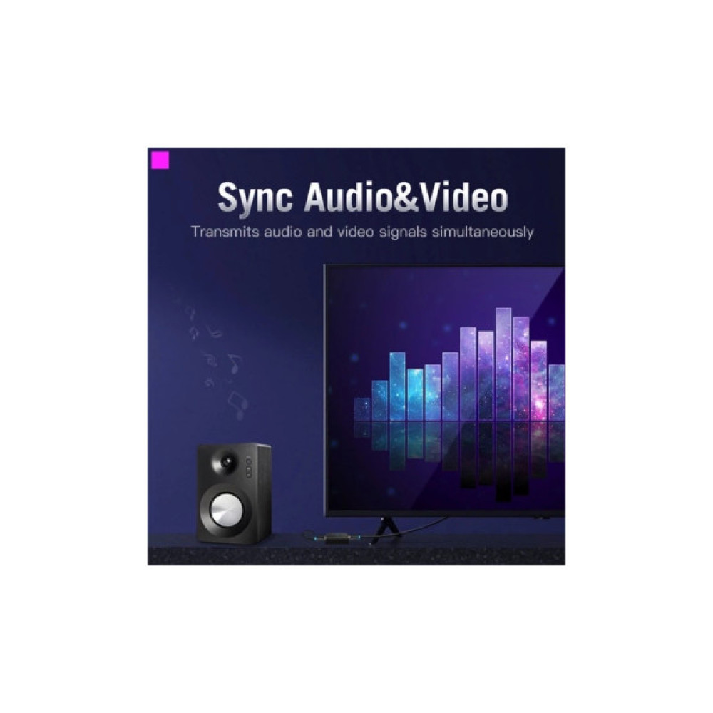 Кабель мультимедійний HDMI M to HDMI M 1.5m black Vention (AACBG)