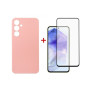 Чохол до мобільного телефона Dengos Samsung Galaxy A55 5G + Glass Pink (DG-KM-92) Чохол до мобільного телефона Dengos Samsung Galaxy A55 5G + Glass Pink (DG-KM-92)