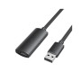 Дата кабель USB 2.0 AM/AF 25.0m Active black Vention (CBKBS)