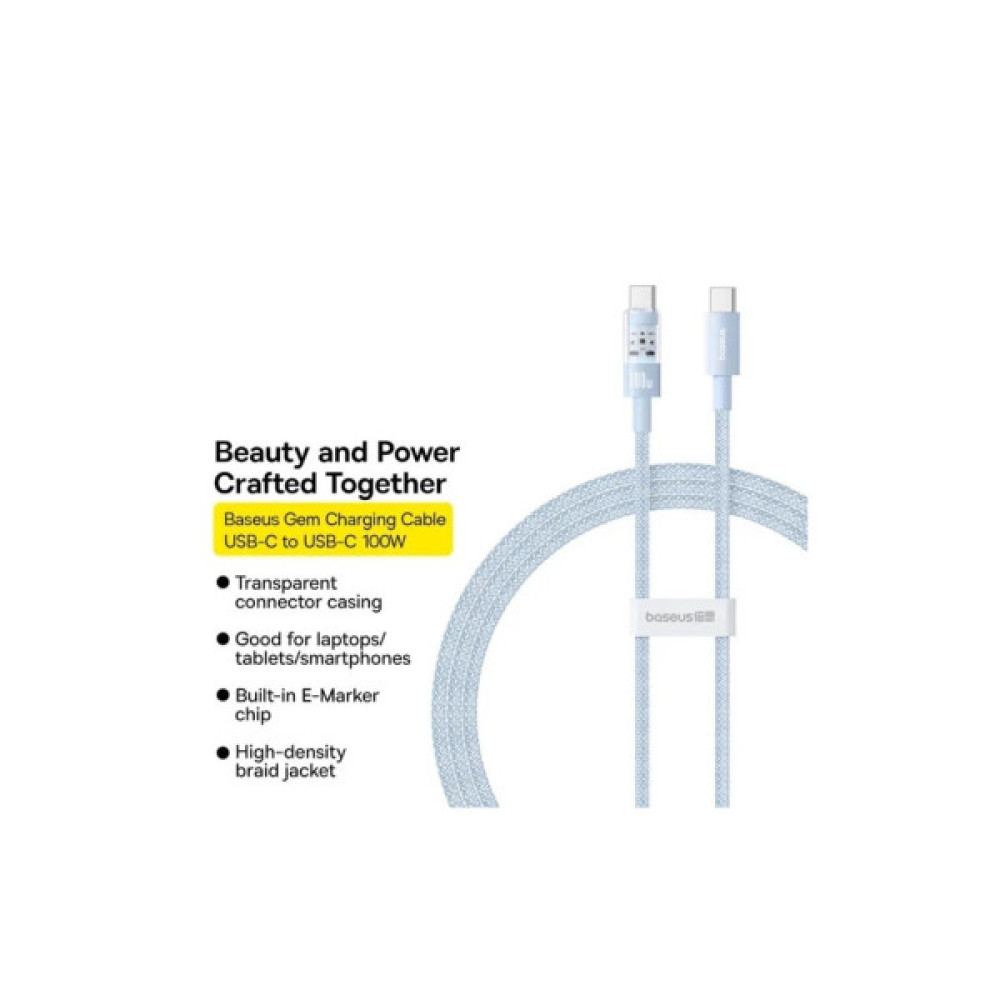Дата кабель USB-C to USB-C 1.0m 100W blue Baseus (1167203)