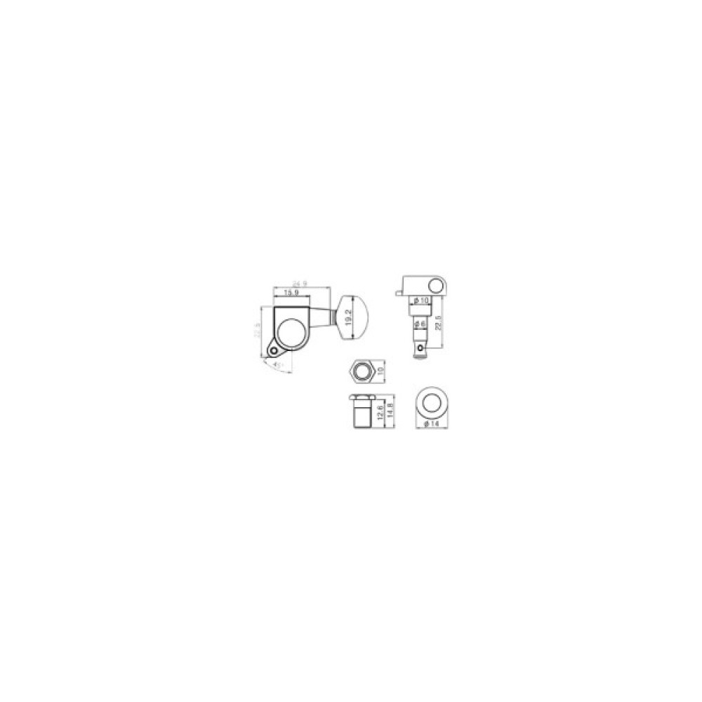 Кілки для гітари Paxphil J-02 3+3 CR