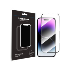 Скло захисне BeCover Apple iPhone 15 Pro Black (710593) Скло захисне BeCover Apple iPhone 15 Pro Black (710593)