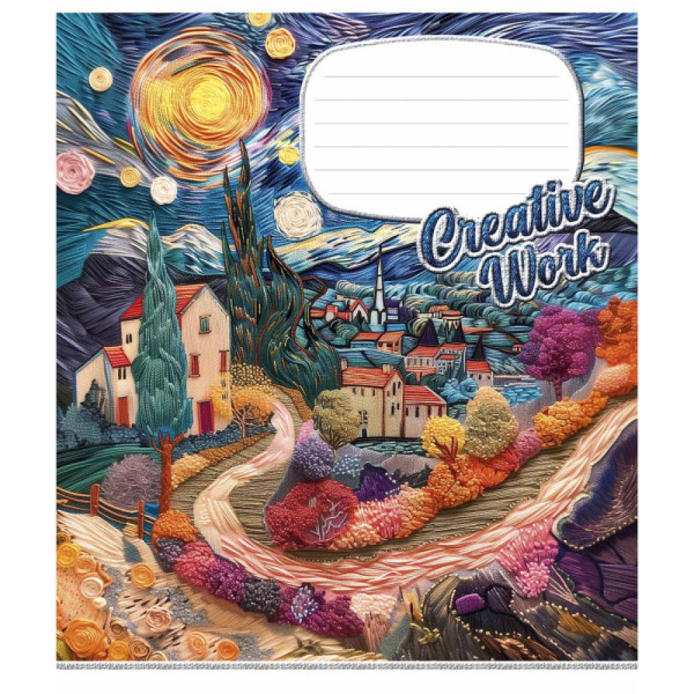 Зошит Школярик Creative work 18 аркушів клітинка (018-3537K)