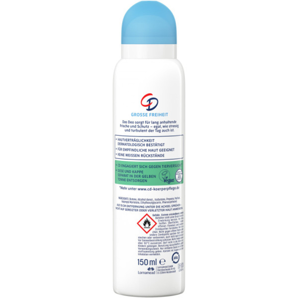Дезодорант CD Безмежна Свобода Спрей 150 мл (4045612001652)