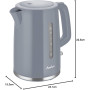 Електрочайник Amica 1.7л, пластик, сірий