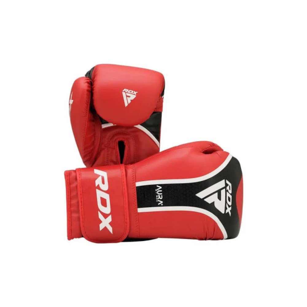 Боксерські рукавички RDX Aura Plus T-17 Red/Black 12 унцій (BGR-T17RB-12OZ+)