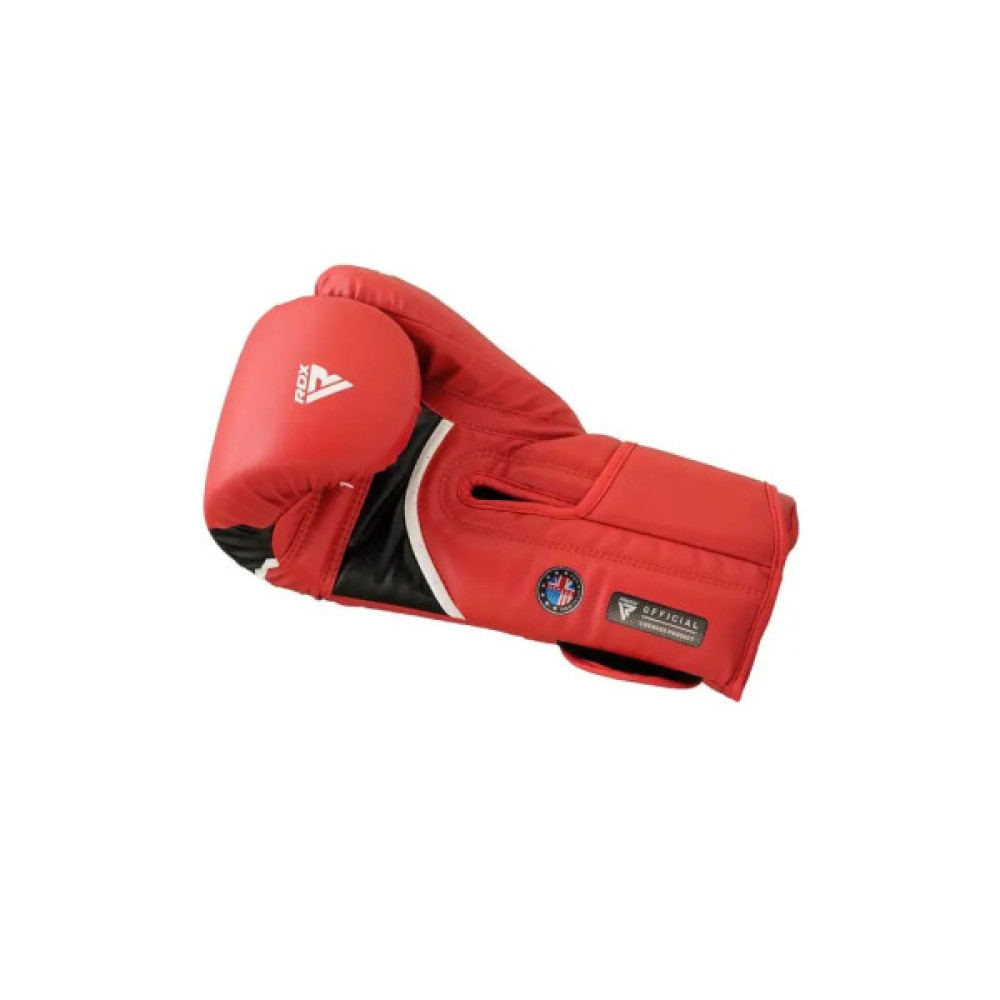 Боксерські рукавички RDX Aura Plus T-17 Red/Black 12 унцій (BGR-T17RB-12OZ+)
