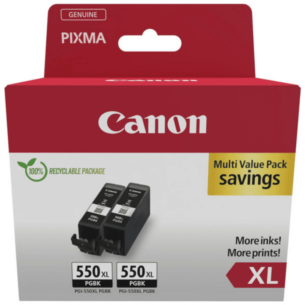 Картридж Canon PGI-550XL Black DoublePpack, 2*22ml, paper box (6431B010) Картридж Canon PGI-550XL Black DoublePpack, 2*22ml, paper box (6431B010)