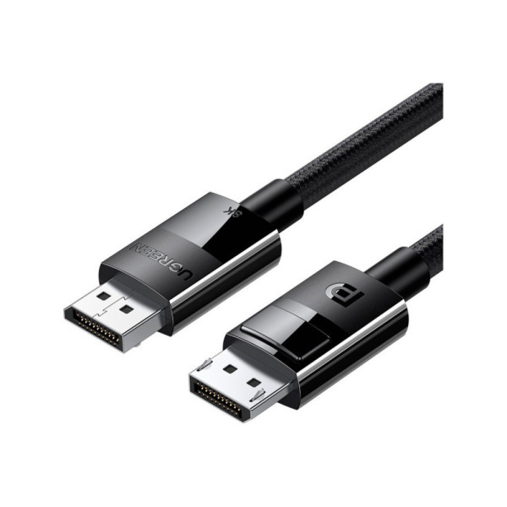 Кабель мультимедійний DisplayPort M to DisplayPort M 1.5m V1.4 braided DP114 black UGREEN (80391)