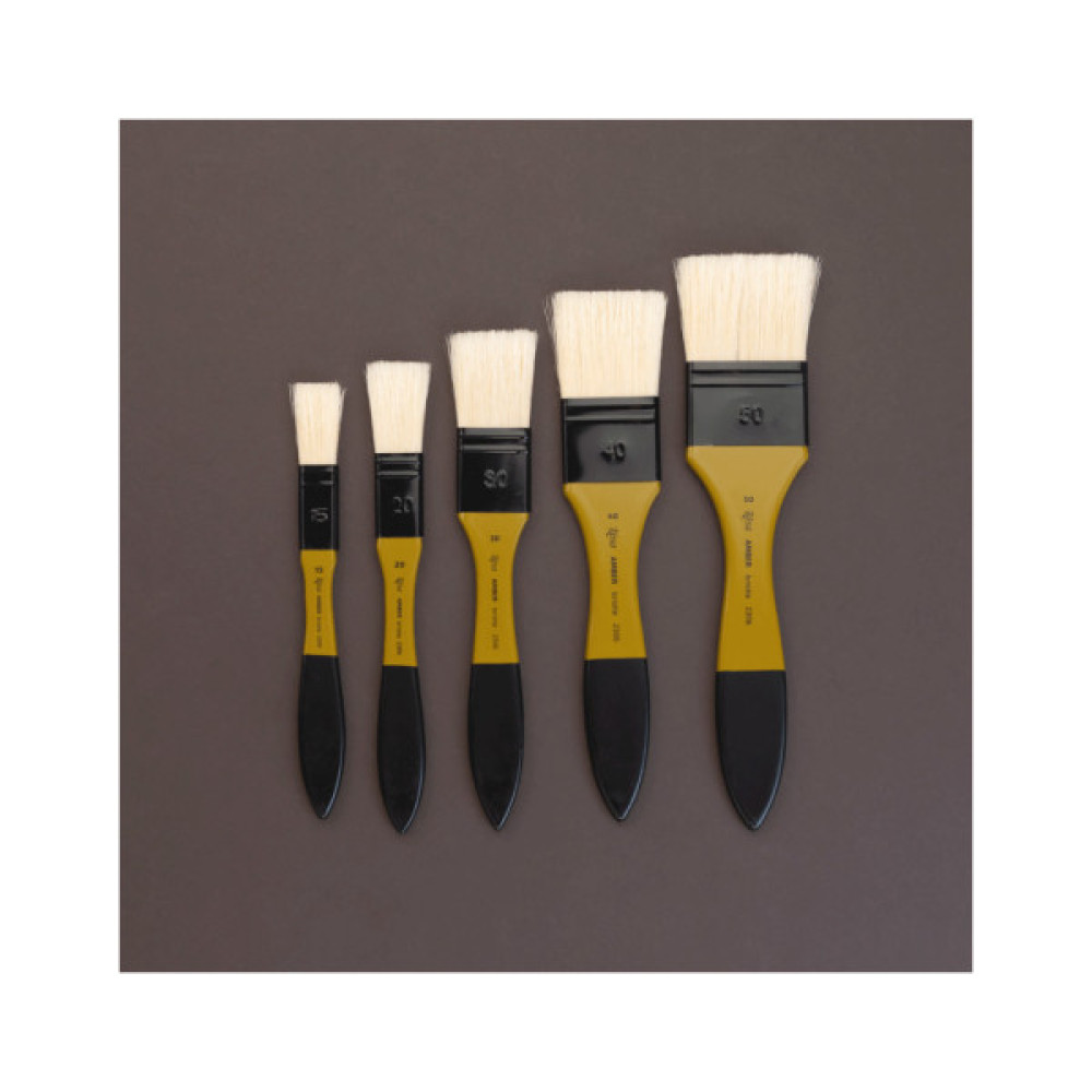 Пензлик для малювання Rosa Щетина флейц, AMBER 2306, №15 (4823098533559)