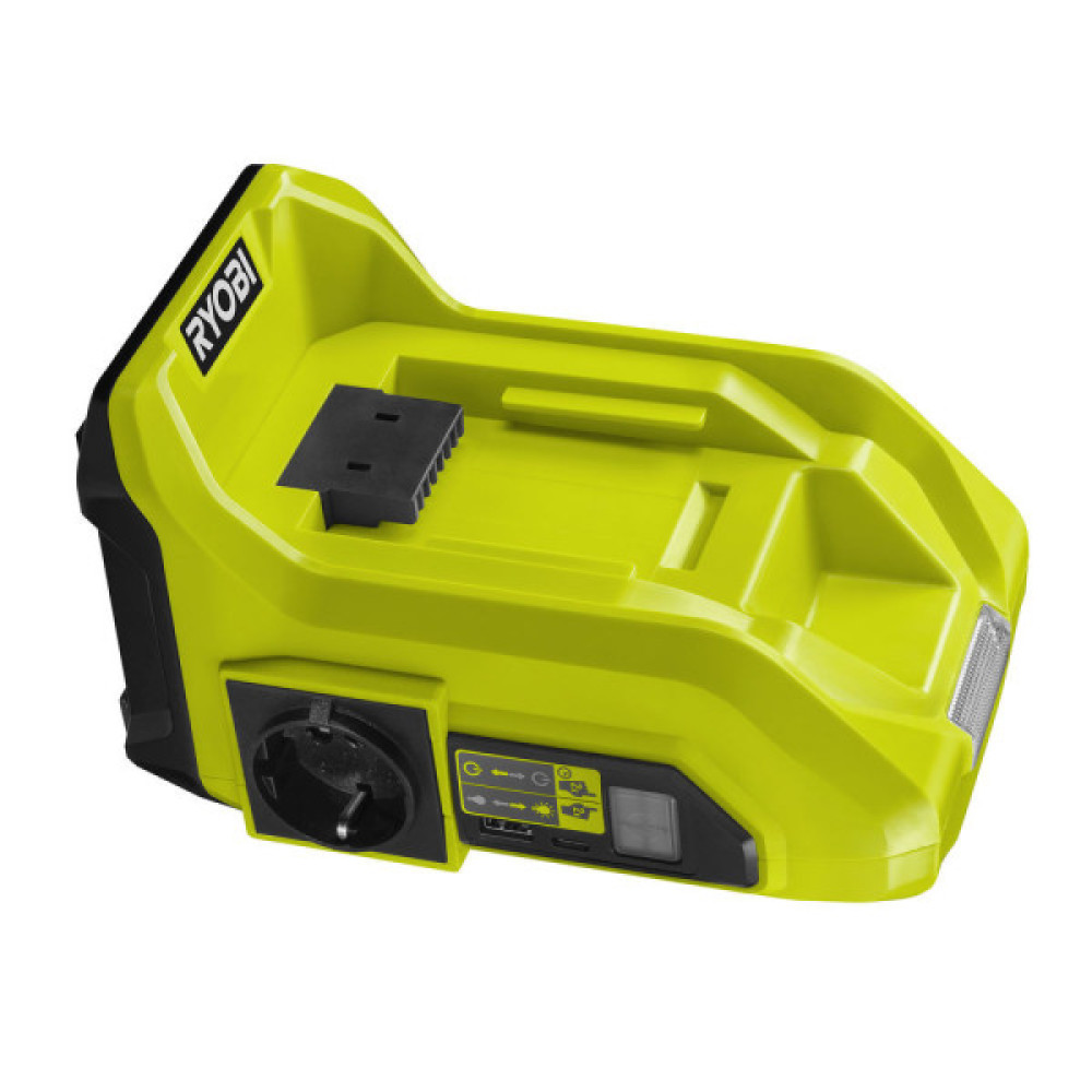 Інвертор напруги акумуляторний Ryobi Max Power RY36BI300A-0 36В 300/500Вт розетка 1х220В роз'єм 1хUSB 1хType-C 0.85кг без АКБ та ЗП