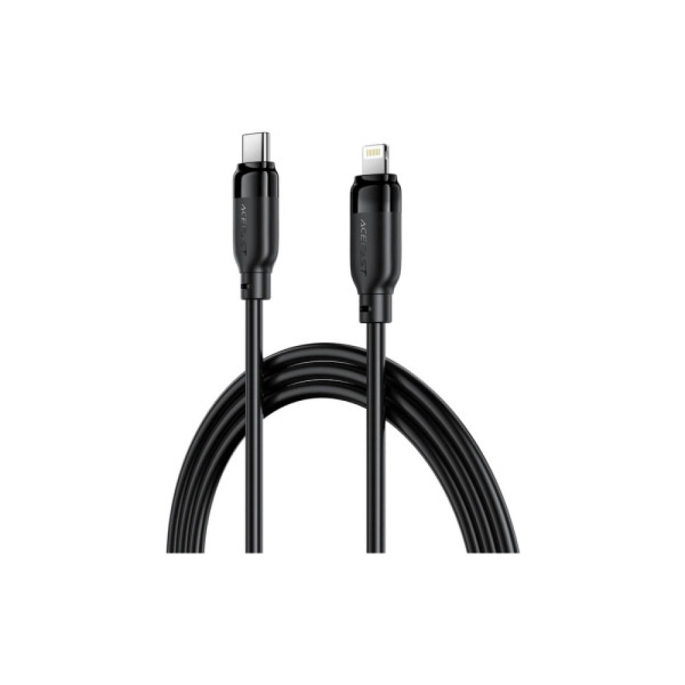 Дата кабель USB 2.0 AM to Lightning 2.0m 30W TPU black Acefast (6974316286288)