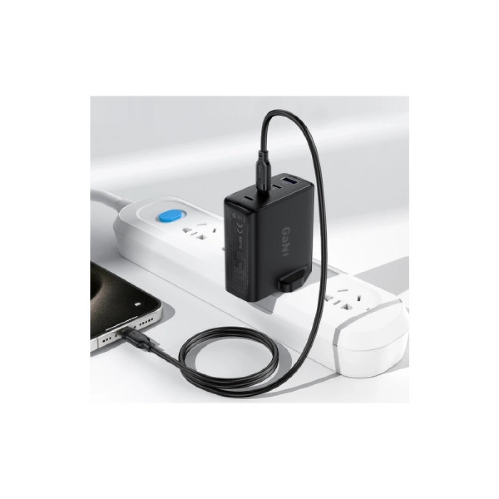 Дата кабель USB 2.0 AM to Lightning 2.0m 30W TPU black Acefast (6974316286288)