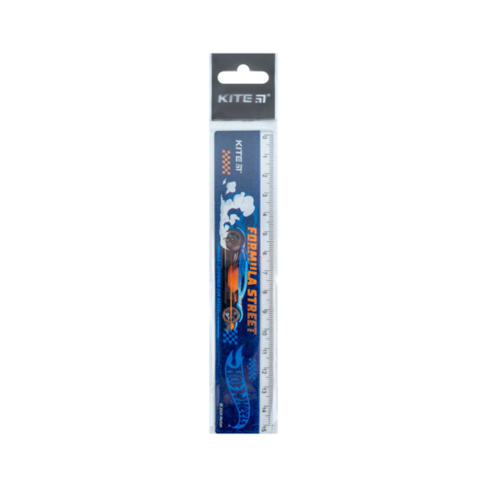 Лінійка Kite Hot Wheels, 15 см (HW24-090)
