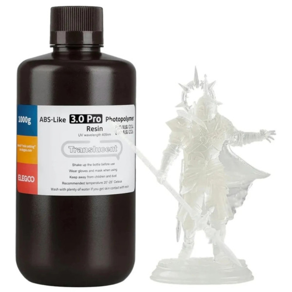 Фотополімерна смола ELEGOO Resin, ABS-like 3.0 pro 1кг, semitransparent (50.103.0251)
