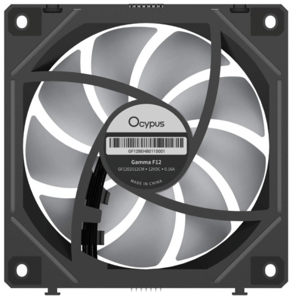 Кулер до корпусу OCYPUS GAMMA F12 UNI ARGB чорний (GAMMA-F12-BK1AM01U-GL)