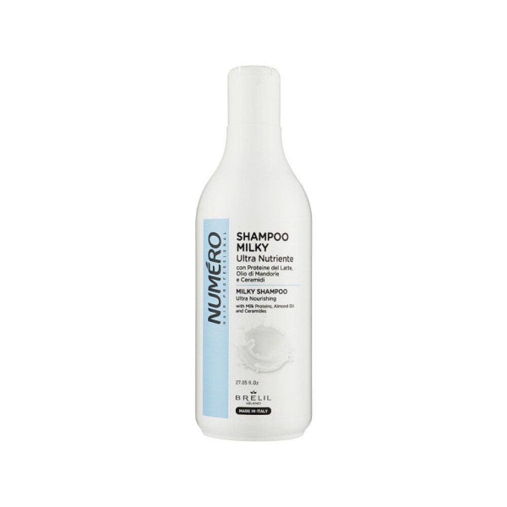 Шампунь Brelil Numero Shampoo Milky Ultra Nutriente Ультраживильний 800 мл (8011935088041)
