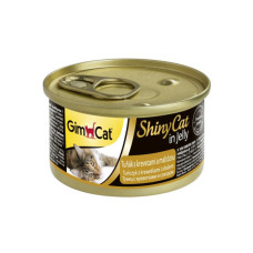 Консерви для котів GimCat Shiny Cat З тунцем креветками та мальтом в желе 70 г (4002064413372)