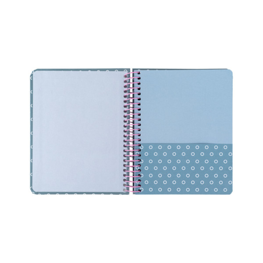 Блокнот Axent на спіралі В6 120 аркушів, клітинка, тверда обкладинка, сірий (8461-2-A)