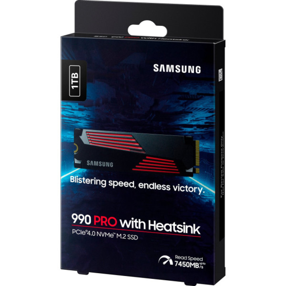 Накопичувач SSD Samsung M.2 1TB PCIe 4.0 990PRO + радіатор