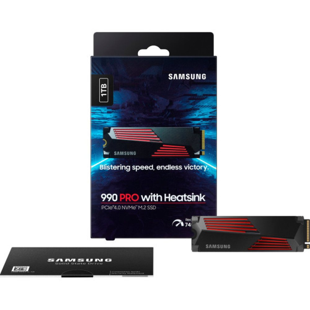 Накопичувач SSD Samsung M.2 1TB PCIe 4.0 990PRO + радіатор