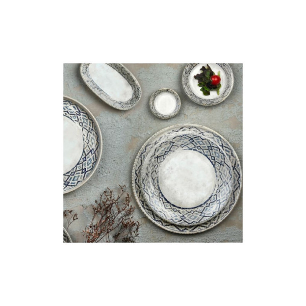 Тарілка By Bone серія "Rug" для пасти з прямим бортом 28 см 480 мл (RUG-GT-28-CK)