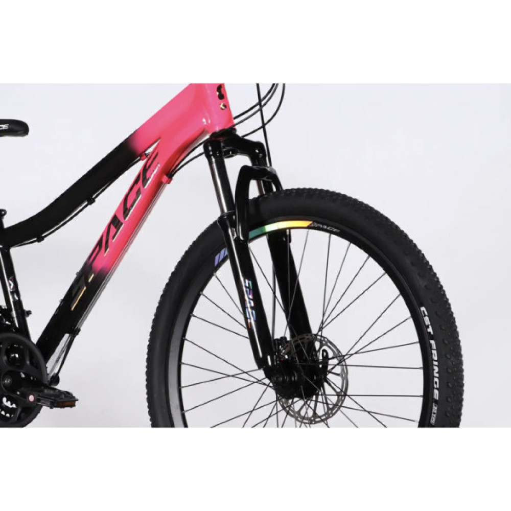 Велосипед Space 26" LYRA DD FR рама-13" AL 2026 рожево-чорний (OPS-SP-26-097)