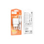 Зарядний пристрій HOCO C141A 2xUSB + cable USB to Lightning white (6942007627870)