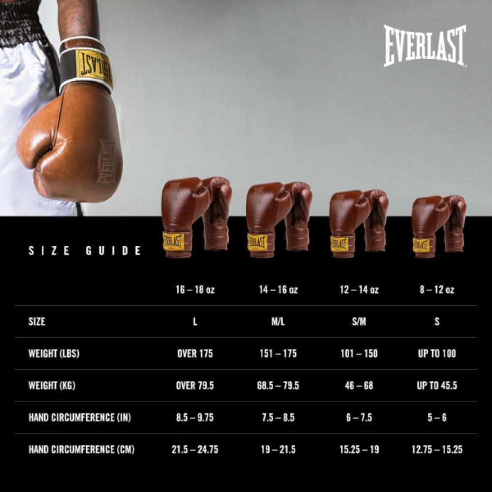 Боксерські рукавички Everlast 1910 Classic Training Glove P00002501 коричневий 12 унцій (009283610302)
