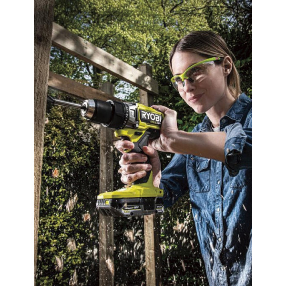 Шурупокрут-дриль ударний акумуляторний Ryobi ONE+ HP RPD18X-242S 18В 1х2А·год 1х4А·год ЗП 95Нм 500·2100об·хв 1.3кг сумка