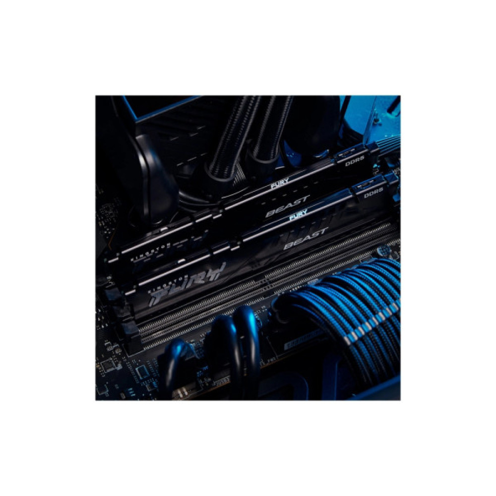 Модуль пам'яті для комп'ютера DDR5 32GB (2x16GB) 5200 MHz Beast AM5 Black Kingston Fury (ex.HyperX) (KF552C36BBEK2-32)