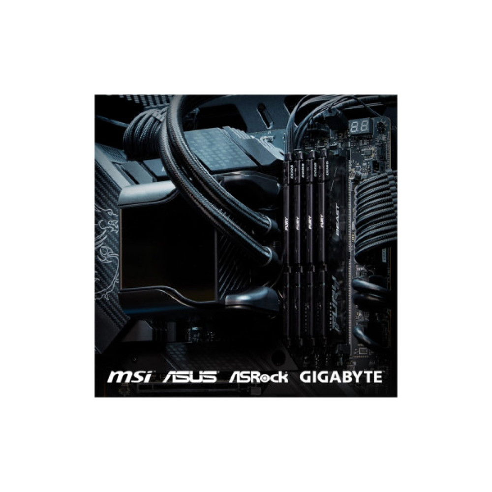Модуль пам'яті для комп'ютера DDR5 32GB (2x16GB) 5200 MHz Beast AM5 Black Kingston Fury (ex.HyperX) (KF552C36BBEK2-32)