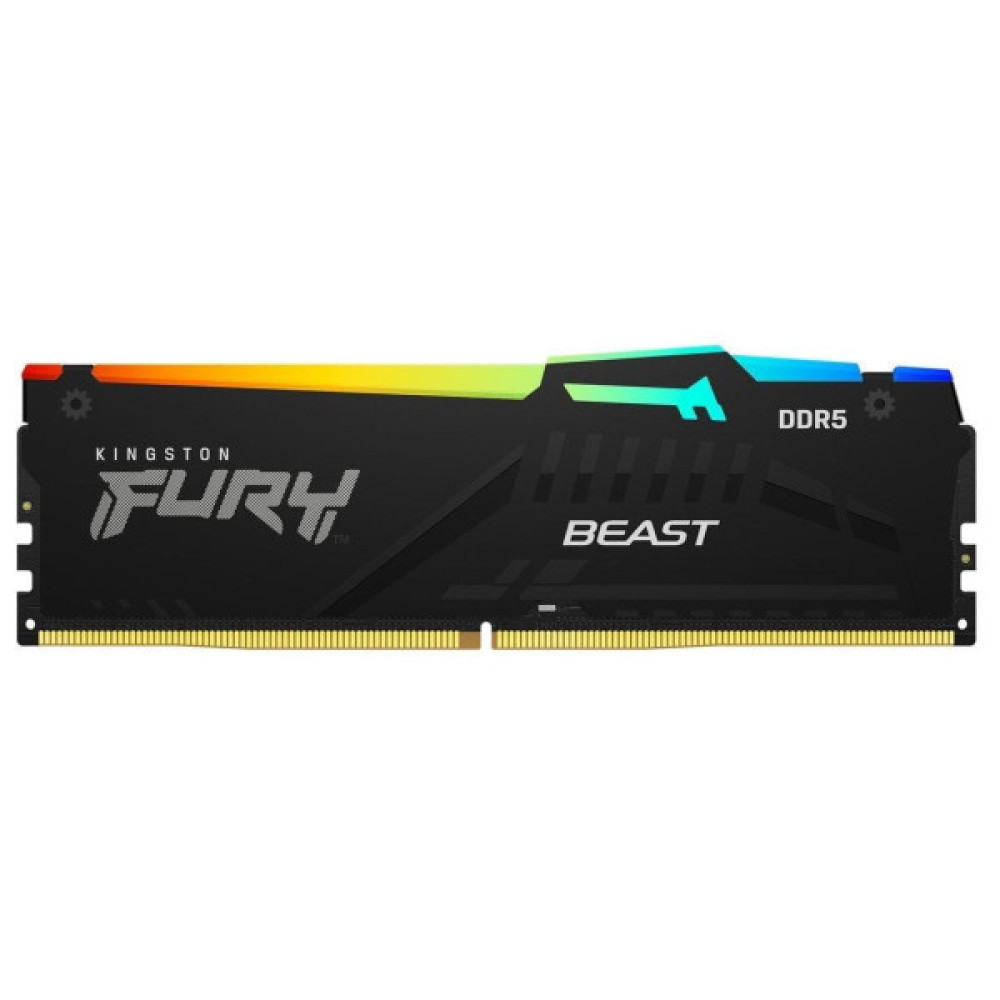 Пам'ять ПК Kingston DDR5 64GB KIT (32GBx2) 5200 FURY Beast RGB