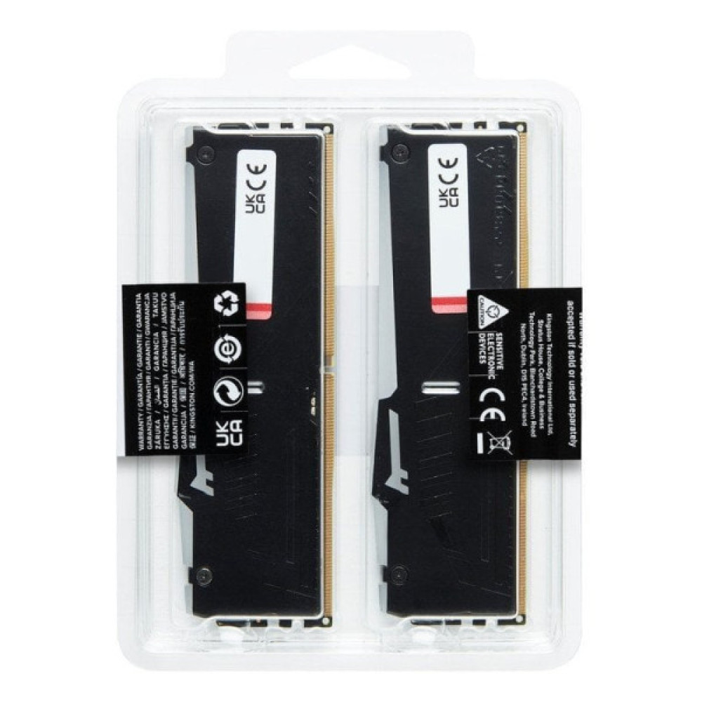 Пам'ять ПК Kingston DDR5 64GB KIT (32GBx2) 5200 FURY Beast RGB