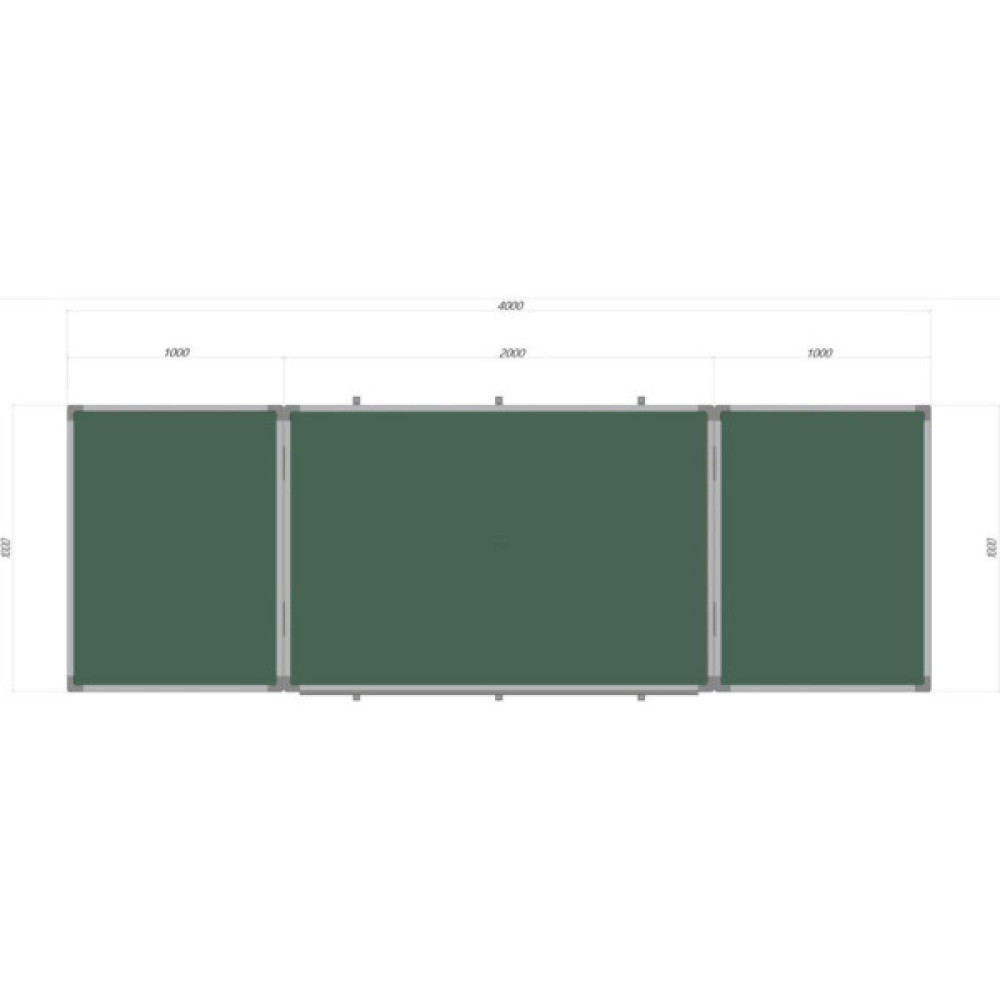 Шкільна дошка Sector магнітна крейдово-маркерна дошка 400х100 ( (КМ4010)