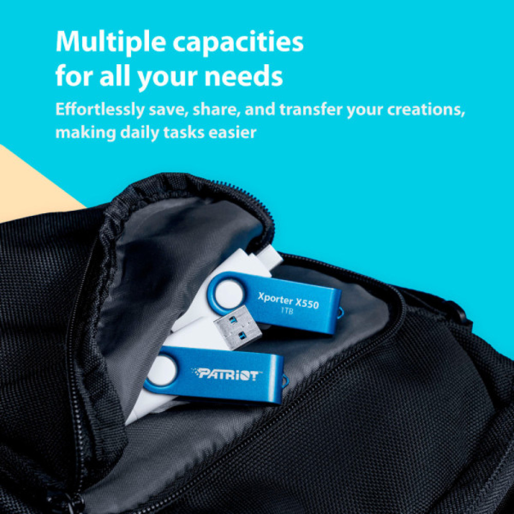 USB флеш накопичувач Patriot 64GB Xporter X550 USB 3.2/Type-C (PS64GX550AAD)
