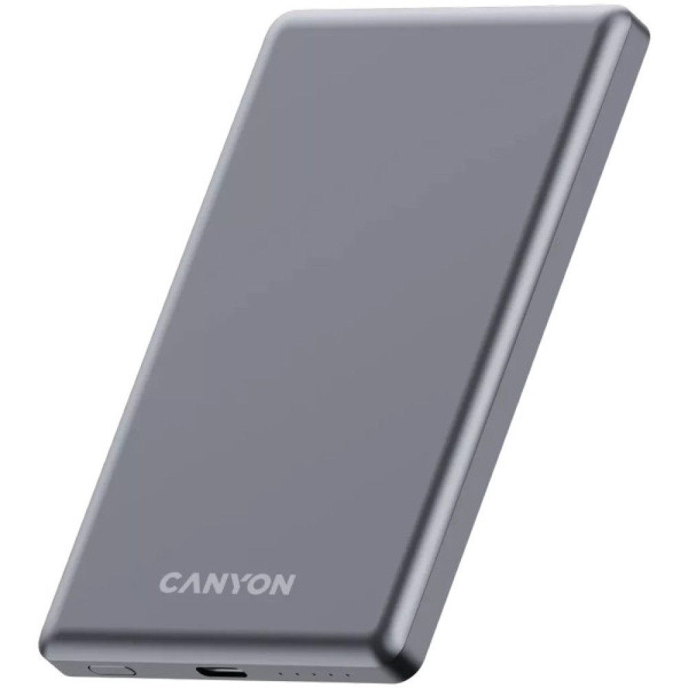 Батарея універсальна Canyon 5000mAh OnPower 505 slim Magsafe PD/20W Dark Grey (CNS-CPB505DG)