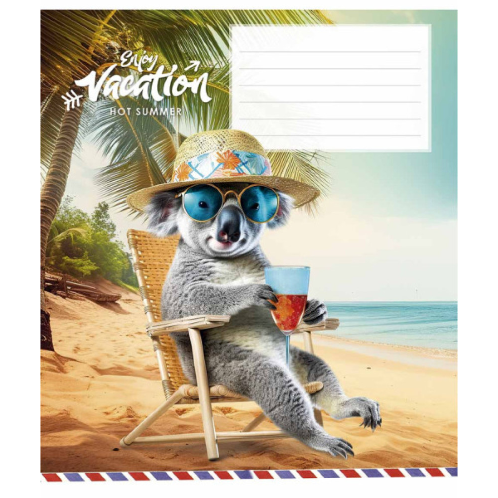 Зошит Школярик Cool vacation 12 аркушів клітинка (012-3318K)